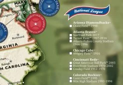 Brand new ⭐ MLB Ballpark Map by Jessen Media 🤩 -Cheap Home Store 202345 z4