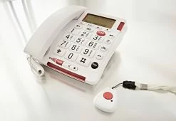 Budget ❤️ First Alert Big Button Phone With Safety Pendant by Spectra Merchandising International, Inc. ⭐