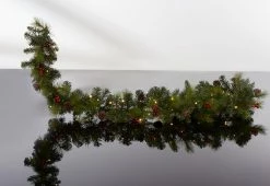 Discount 😀 9-Ft. Cordless Pre-Lit Indoor/Outdoor Garland by Sharper Image 👏 -Cheap Home Store 205977 z3