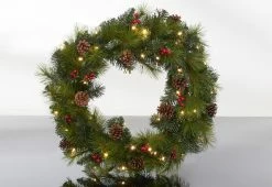 Buy 🎁 30” Cordless Pre-Lit Indoor/Outdoor Wreath by Sharper Image 🎁 -Cheap Home Store 205978 z3