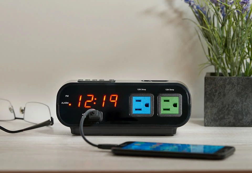 Cheap βοΈ Digital Alarm Clock with Power Outlets and USB Charge Port by MZ Berger π 1 Cheap βοΈ Digital Alarm Clock with Power Outlets and USB Charge Port by MZ Berger π