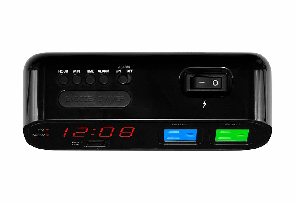 Cheap βοΈ Digital Alarm Clock with Power Outlets and USB Charge Port by MZ Berger π 2 Cheap βοΈ Digital Alarm Clock with Power Outlets and USB Charge Port by MZ Berger π - Image 2