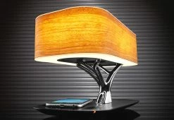 Wholesale ❤️ Bonsai Bluetooth Speaker Lamp with Wireless Charging Pad by Sharper Image 👏