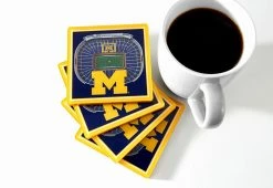 Best Pirce 🥰 NCAA 3D Stadium Coasters (Set of 4) by iDNA Series, LLC 😉