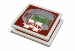 Best Pirce 🥰 NCAA 3D Stadium Coasters (Set of 4) by iDNA Series, LLC 😉 -Cheap Home Store 207061 z39