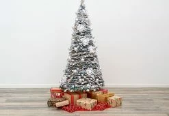 Best deal ✔️ Pop-Up 6 Ft. White Flocked ❄ Christmas Tree by Sharper Image 🔥 -Cheap Home Store 207108 z3