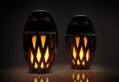 Hot Sale 🤩 Tiki Torch Outdoor Bluetooth Speakers (Set of 2) by Sharper Image 🌟 -Cheap Home Store 207128 z3
