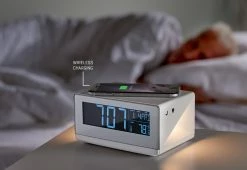 Deals 🔔 Wireless Charging Alarm Clock by Sharper Image 🧨