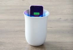 Best Sale 👏 Wireless Charging Station with UV Sanitizer by MyKronoz (Bow USA) 😉