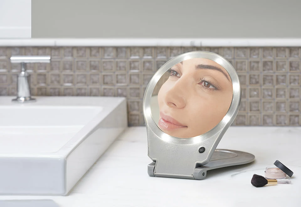 Hot Sale π 10X Lighted Folding Travel Mirror by Floxite Company, Inc. π 4 Hot Sale π 10X Lighted Folding Travel Mirror by Floxite Company, Inc. π - Image 4