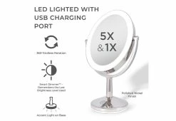 New ✨ Cordless LED Oval Mirror by Zadro Products, Inc. 👏 -Cheap Home Store 207292 z13