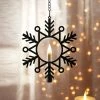 Best deal 🔥 Flameless Hanging Snowflake Candles (Set of 4) by Xodus Innovations 🛒