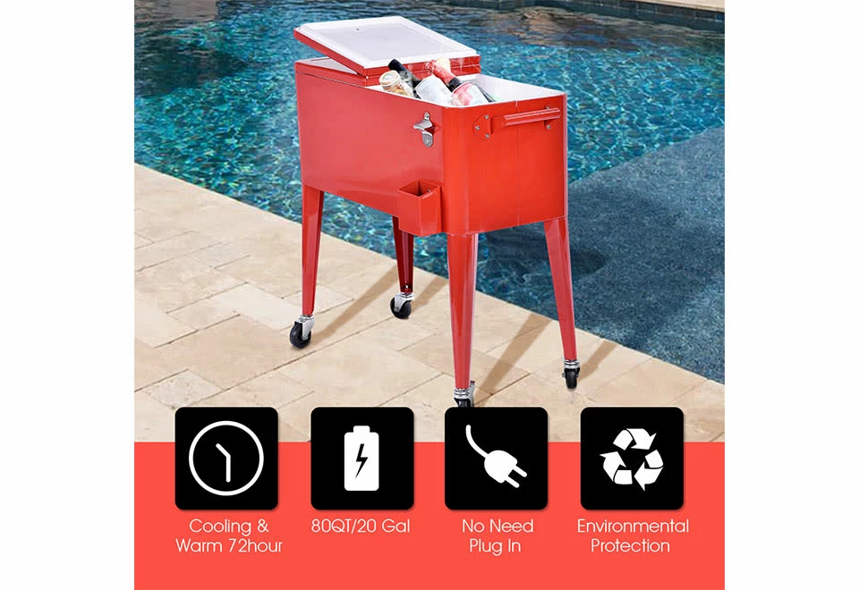 Discount π― Retro Patio Cooler Cart by GoPlus (Costway) β¨ 5 Discount π― Retro Patio Cooler Cart by GoPlus (Costway) β¨ - Image 5