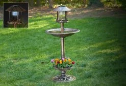 Brand new 𧨠Solar Powered Bird Bath by Jobar International Inc. π