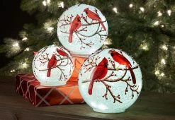 Wholesale β¨ LED Cardinal Globes (Set of 3) by Melrose International, LLC π