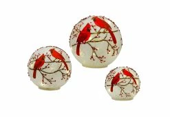 Wholesale ✨ LED Cardinal Globes (Set of 3) by Melrose International, LLC 👏 -Cheap Home Store 208091 z3