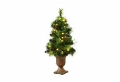 Discount 🛒 LED 🎄 Christmas Tree with Red Berries Pine Cones by GoPlus (Costway) 🔥 -Cheap Home Store 208146 z3