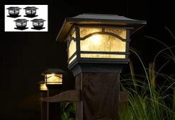 Deals 👍 Solar Powered Post Lights (Set of 4) by Maxsa Innovations ❤️