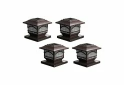 Deals 👍 Solar Powered Post Lights (Set of 4) by Maxsa Innovations ❤️ -Cheap Home Store 208203 z4