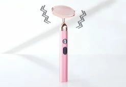 Promo 🥰 Massaging Rose Quartz Facial Roller by Dastmalchi LLC - Vanity Planet 😀