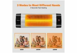 Best Sale 🛒 Wall-Mounted Infrared Heater by GoPlus (Costway) 😉 -Cheap Home Store 208456 z4