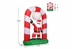 Discount 🥰 7-Ft. Inflatable Disco Santa by GoPlus (Costway) ❤️ -Cheap Home Store 208716 z10