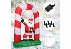 Discount 🥰 7-Ft. Inflatable Disco Santa by GoPlus (Costway) ❤️ -Cheap Home Store 208716 z5