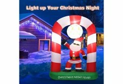 Discount 🥰 7-Ft. Inflatable Disco Santa by GoPlus (Costway) ❤️ -Cheap Home Store 208716 z8