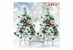 Best Pirce π 24” Cordless Prelit π Christmas Trees (Set of 2) by Costway β